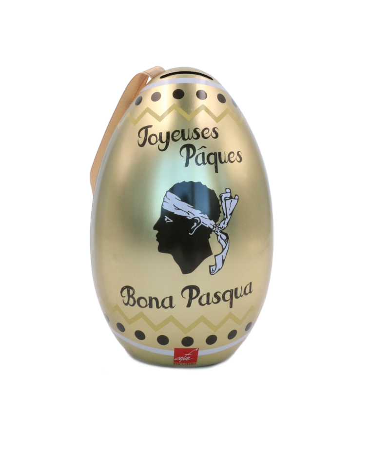 OEUF DE PÂQUES CORSE OR - CANISTRELLI "CHOCOLAT" 100G