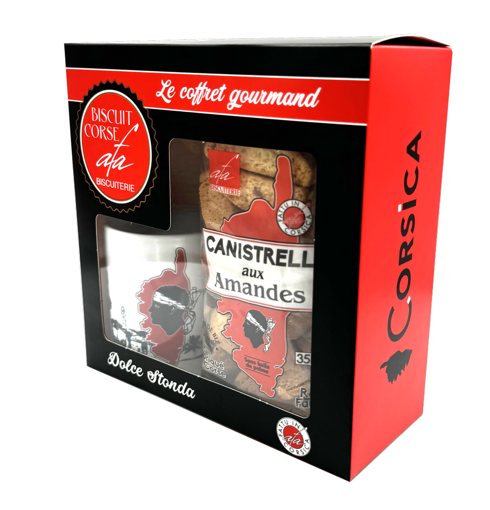 COFFRET CANISTRELLI AUX AMANDES + MUG CORSICA