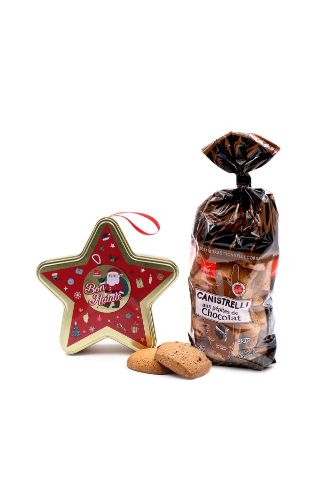 PACK DUO ETOILE ET SACHET DE CANISTRELLI CHOCOLAT