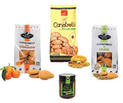 Pack 3 Canistrelli Amandes-Clementine-Anis + 1 Pâte à tartiner noisette-choco-canistrelli