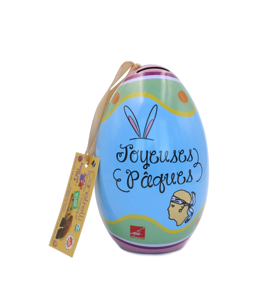 OEUF DE PÂQUES POULE BLEU - CANISTRELLI "CHOCOLAT" 100G