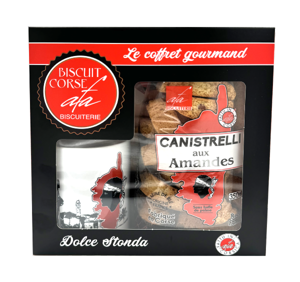 COFFRET CANISTRELLI AUX AMANDES + MUG CORSICA