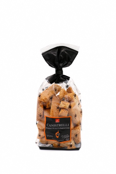 CANISTRELLI AUX CLATS DE NOISETTES ET A LA CLMENTINE - BISCUITS CORSES CURSIGHELLA